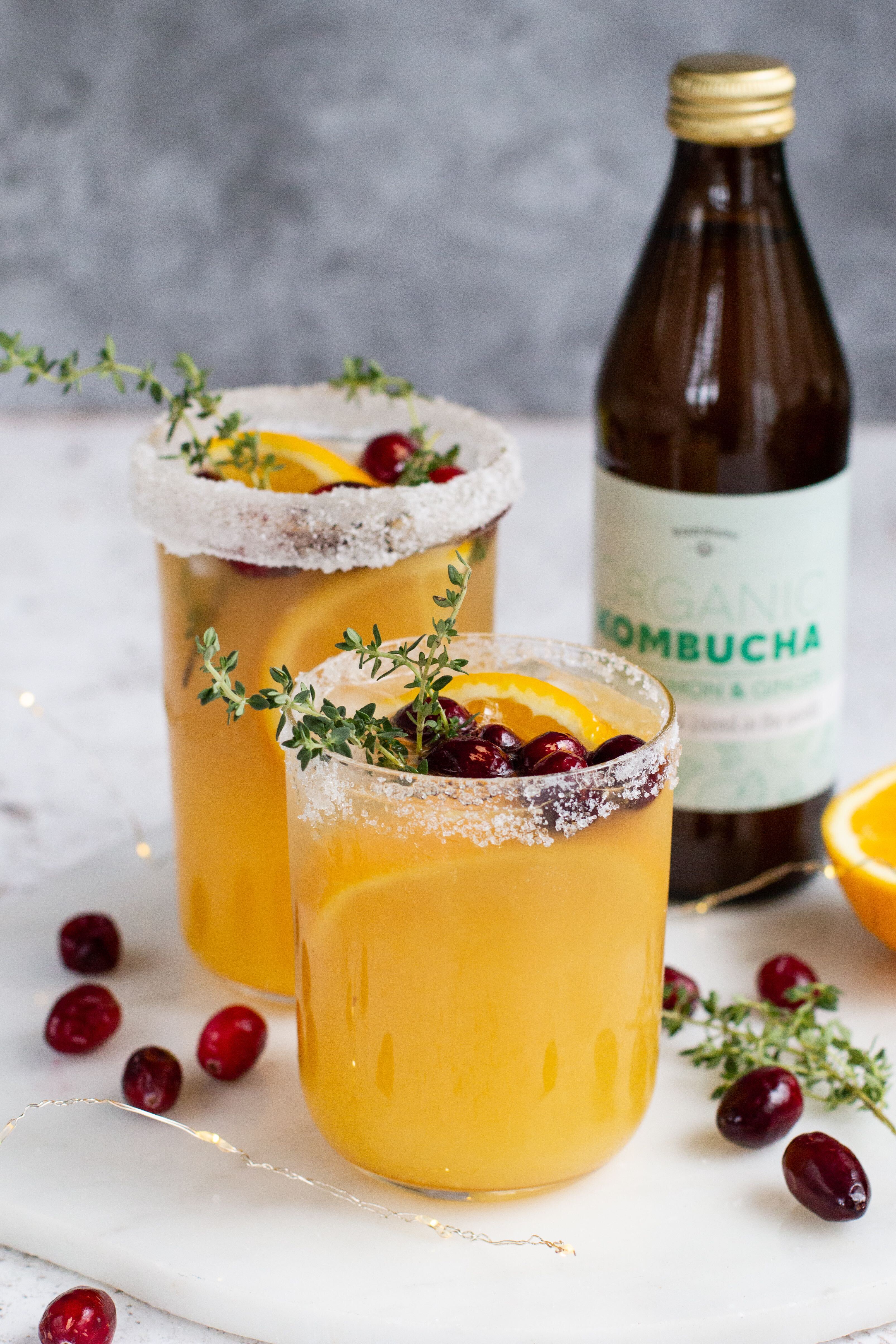 Bio kombucha gember-citroen mocktail